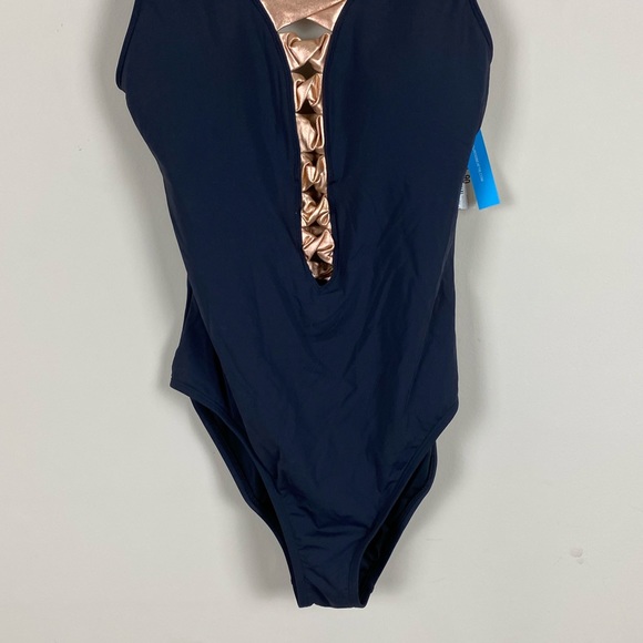 Bleu Rod Betty High Neck Cutout One Piece Swimsuit - Picture 4 of 10